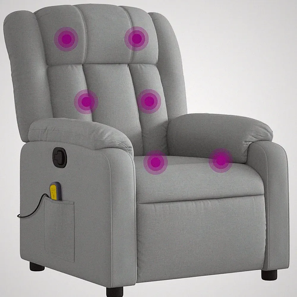 Cozy Adjustable Recliner Chair with Massage vidaXL