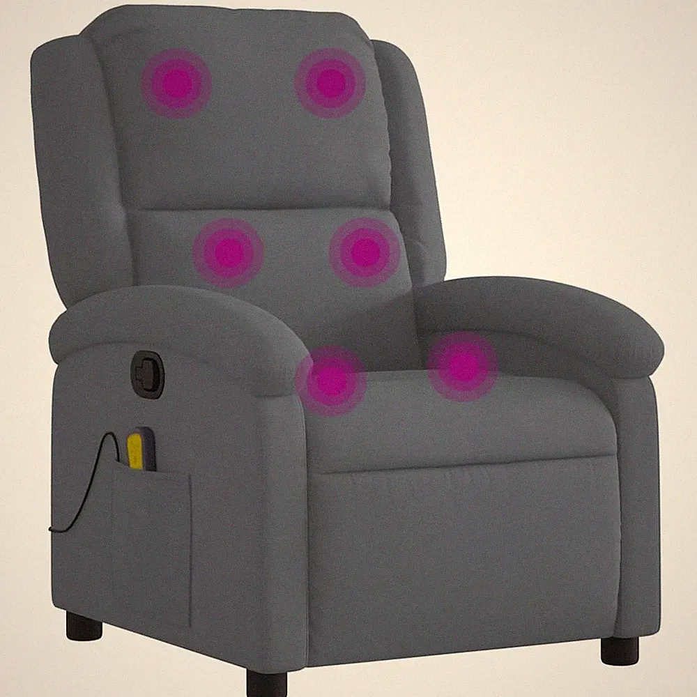 Massage Recliner Chair Wingback Adjustable Reclining Armchair Velvet vidaXL