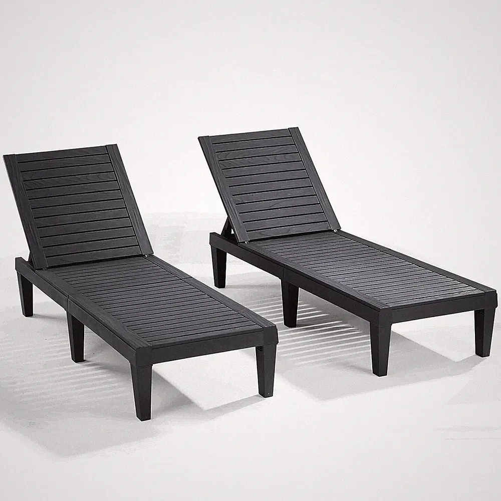 Patio Reclining Lawn Chairs set - Outdoor, Pool and Beach Lounger chair set