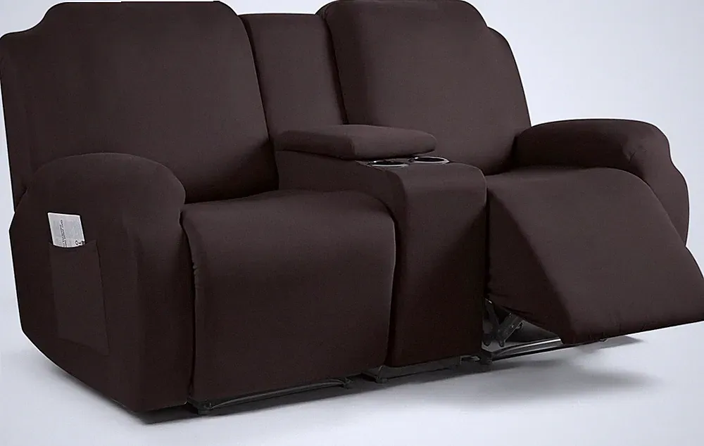 Reclining Loveseat with Middle Console Slipcover, 4 Piece