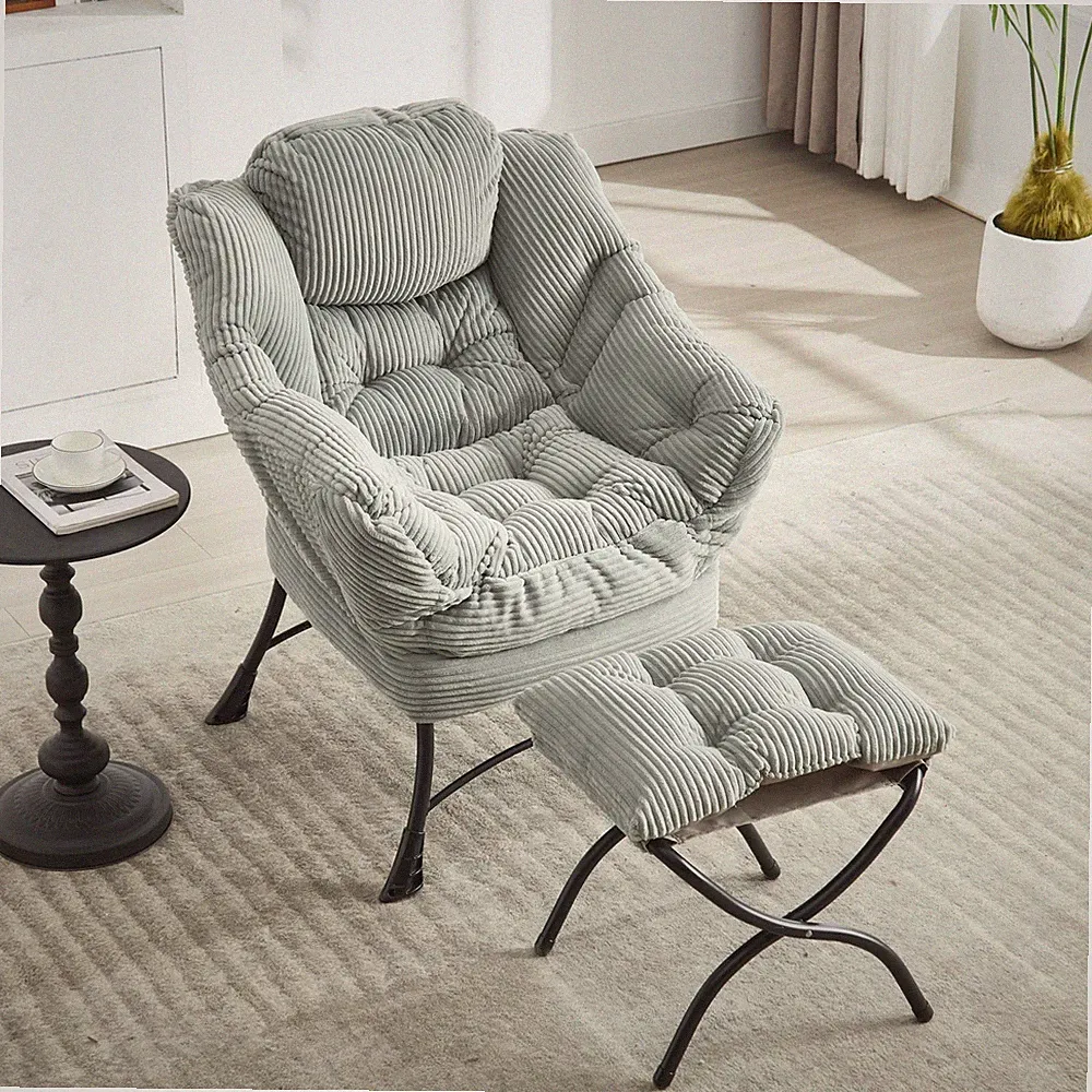 Vinsetto Lazy Chair with Ottoman, Light Green